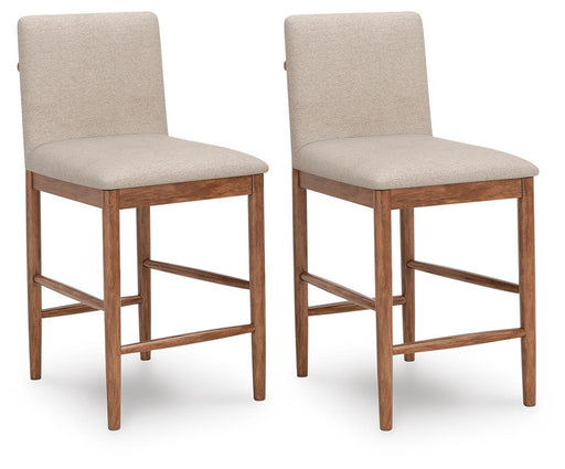 Isanti - Upholstered Barstool (Set of 2) - Light Brown – Stool Sets by Millennium® by Ashley at Furniture Wholesale Plus , Nashville furniture store