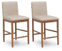 Isanti - Upholstered Barstool (Set of 2) - Light Brown – Stool Sets by Millennium® by Ashley at Furniture Wholesale Plus , Nashville furniture store