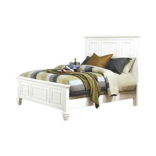 Sandy Beach Eastern King Panel Bed with High Headboard Cream White - Premium Bed from Coaster Z2 Standard - Just $682! Shop now at Furniture Wholesale Plus  We are the best furniture store in Nashville, Hendersonville, Goodlettsville, Madison, Antioch, Mount Juliet, Lebanon, Gallatin, Springfield, Murfreesboro, Franklin, Brentwood