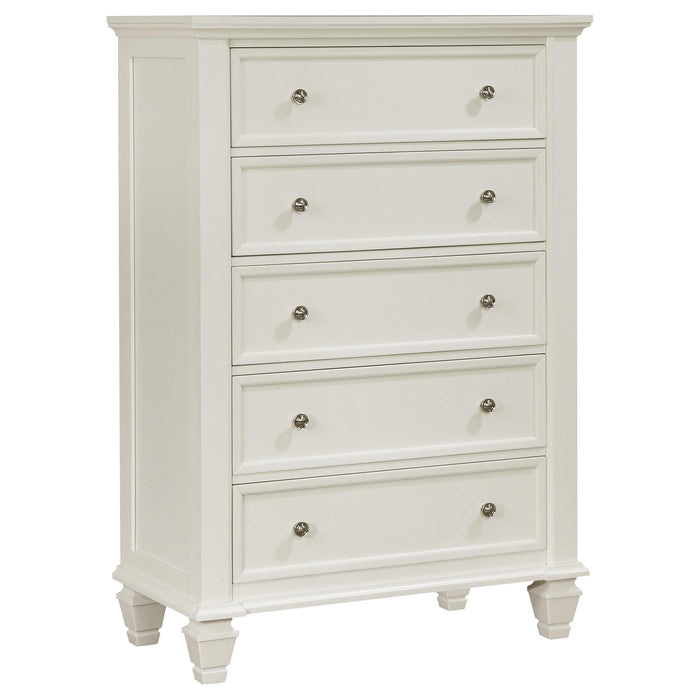 Sandy Beach 5-drawer Rectangular Chest Cream White - Premium Chest from Coaster Z2 Standard - Just $628! Shop now at Furniture Wholesale Plus  We are the best furniture store in Nashville, Hendersonville, Goodlettsville, Madison, Antioch, Mount Juliet, Lebanon, Gallatin, Springfield, Murfreesboro, Franklin, Brentwood