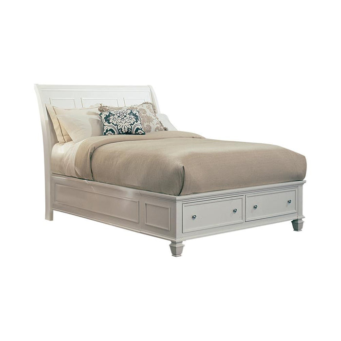 Sandy Beach Eastern King Storage Sleigh Bed Cream White - Premium Bed from Coaster Z2 Standard - Just $1090! Shop now at Furniture Wholesale Plus  We are the best furniture store in Nashville, Hendersonville, Goodlettsville, Madison, Antioch, Mount Juliet, Lebanon, Gallatin, Springfield, Murfreesboro, Franklin, Brentwood