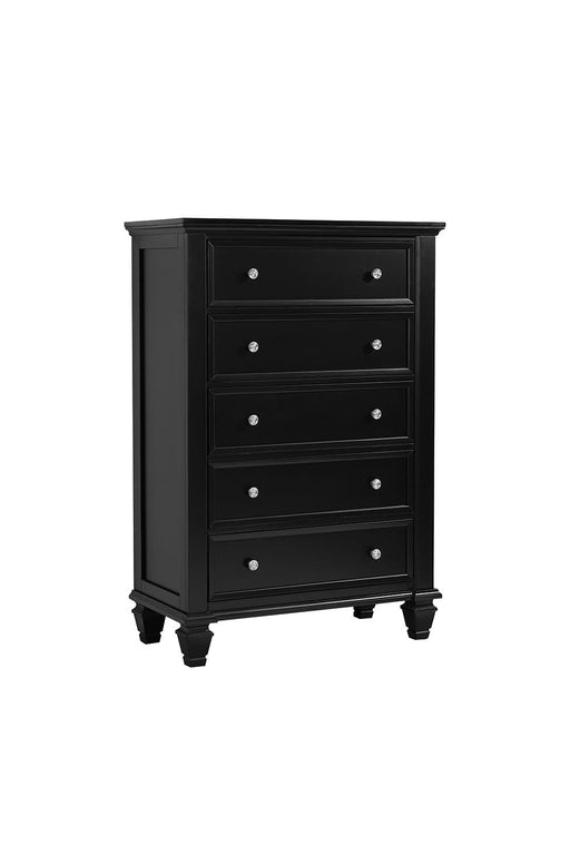 Sandy Beach 5-drawer Chest Black - Premium Chest from Coaster Z2 Standard - Just $628! Shop now at Furniture Wholesale Plus  We are the best furniture store in Nashville, Hendersonville, Goodlettsville, Madison, Antioch, Mount Juliet, Lebanon, Gallatin, Springfield, Murfreesboro, Franklin, Brentwood