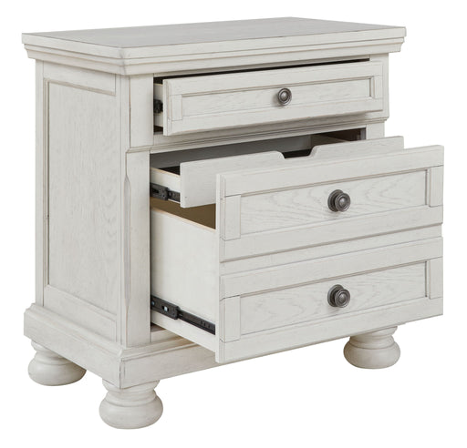Robbinsdale - Two Drawer Night Stand - Antique White – Accent Nightstands by Signature Design by Ashley® at Furniture Wholesale Plus , Nashville furniture store