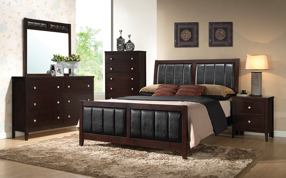 Carlton Upholstered Bedroom Set Cappuccino and Black - Premium Youth Bedroom Set from Coaster Z2 Standard - Just $1010! Shop now at Furniture Wholesale Plus  We are the best furniture store in Nashville, Hendersonville, Goodlettsville, Madison, Antioch, Mount Juliet, Lebanon, Gallatin, Springfield, Murfreesboro, Franklin, Brentwood