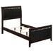 Carlton Twin Upholstered Panel Bed Cappuccino and Black - Premium Bed from Coaster Z2 Standard - Just $290! Shop now at Furniture Wholesale Plus  We are the best furniture store in Nashville, Hendersonville, Goodlettsville, Madison, Antioch, Mount Juliet, Lebanon, Gallatin, Springfield, Murfreesboro, Franklin, Brentwood