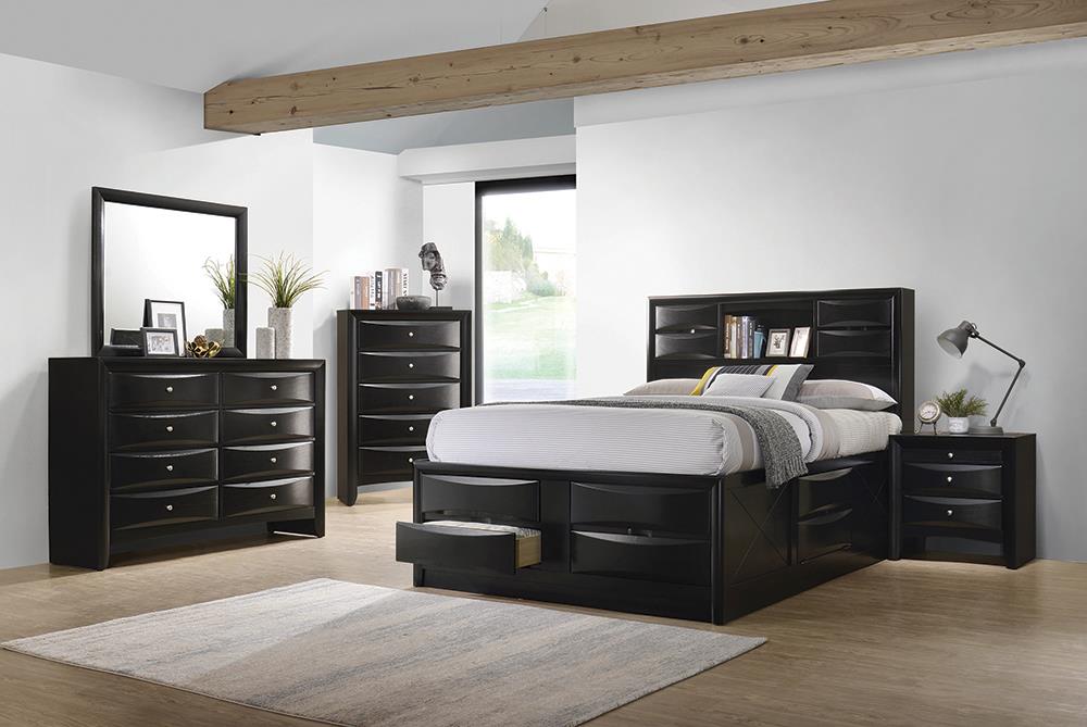 Briana Storage Bedroom Set with Bookcase Headboard Black - Premium Bedroom Set from Coaster Z2 Standard - Just $2190! Shop now at Furniture Wholesale Plus  We are the best furniture store in Nashville, Hendersonville, Goodlettsville, Madison, Antioch, Mount Juliet, Lebanon, Gallatin, Springfield, Murfreesboro, Franklin, Brentwood