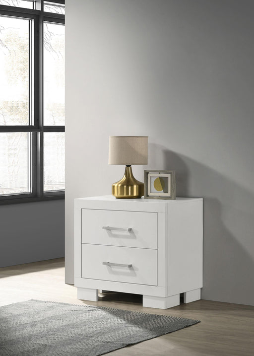 Jessica 2-drawer Nightstand White - Premium Nightstand from Coaster Z2 Standard - Just $240! Shop now at Furniture Wholesale Plus  We are the best furniture store in Nashville, Hendersonville, Goodlettsville, Madison, Antioch, Mount Juliet, Lebanon, Gallatin, Springfield, Murfreesboro, Franklin, Brentwood