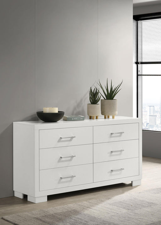 Jessica 6-drawer Dresser White - Premium Dresser from Coaster Z2 Standard - Just $676! Shop now at Furniture Wholesale Plus  We are the best furniture store in Nashville, Hendersonville, Goodlettsville, Madison, Antioch, Mount Juliet, Lebanon, Gallatin, Springfield, Murfreesboro, Franklin, Brentwood