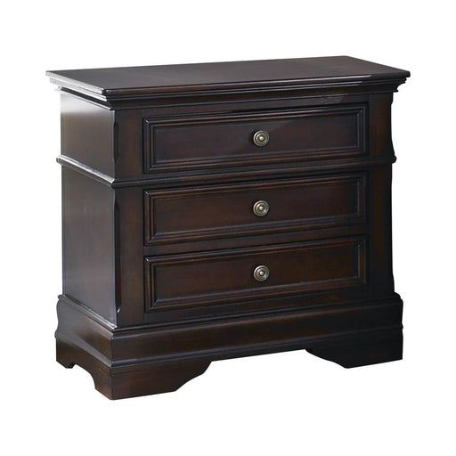 Cambridge 3-drawer Rectangular Nightstand Cappuccino - Premium Nightstand from Coaster Z2 Standard - Just $232! Shop now at Furniture Wholesale Plus  We are the best furniture store in Nashville, Hendersonville, Goodlettsville, Madison, Antioch, Mount Juliet, Lebanon, Gallatin, Springfield, Murfreesboro, Franklin, Brentwood