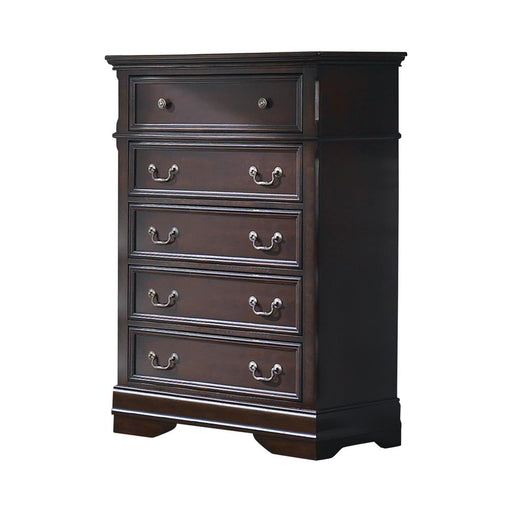 Cambridge 5-drawer Rectangular Chest Cappuccino - Premium Chest from Coaster Z2 Standard - Just $400! Shop now at Furniture Wholesale Plus  We are the best furniture store in Nashville, Hendersonville, Goodlettsville, Madison, Antioch, Mount Juliet, Lebanon, Gallatin, Springfield, Murfreesboro, Franklin, Brentwood