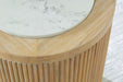 Camdill - Round End Table - Light Brown / White – End Tables by Signature Design by Ashley® at Furniture Wholesale Plus , Nashville furniture store