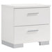 Felicity 2-drawer Nightstand Glossy White - Premium Nightstand from Coaster Z2 Standard - Just $248! Shop now at Furniture Wholesale Plus  We are the best furniture store in Nashville, Hendersonville, Goodlettsville, Madison, Antioch, Mount Juliet, Lebanon, Gallatin, Springfield, Murfreesboro, Franklin, Brentwood