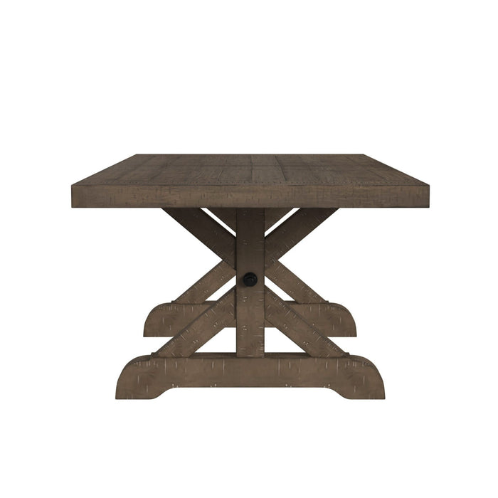 Yellowstone - Dining Table With 2X12" Leaves - Gray – Dining Tables with Extensions by Elements International at Furniture Wholesale Plus , Nashville furniture store