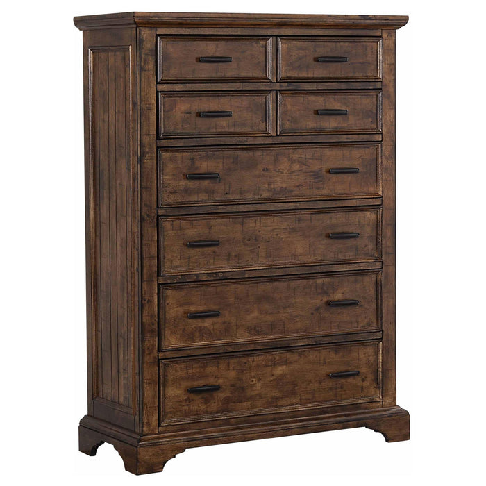 Elk Grove 7-drawer Chest Vintage Bourbon - Premium Chest from Coaster Z2 Standard - Just $800! Shop now at Furniture Wholesale Plus  We are the best furniture store in Nashville, Hendersonville, Goodlettsville, Madison, Antioch, Mount Juliet, Lebanon, Gallatin, Springfield, Murfreesboro, Franklin, Brentwood