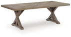 Laguna Heights - Rectangular Dining Table With Umbrella Option - Beige – Dining Tables by Signature Design by Ashley® at Furniture Wholesale Plus , Nashville furniture store