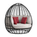 Playa - Twin Egg Chair With 3 Pillows - Dark Gray / Beige – Patio Swings by Elements International at Furniture Wholesale Plus , Nashville furniture store