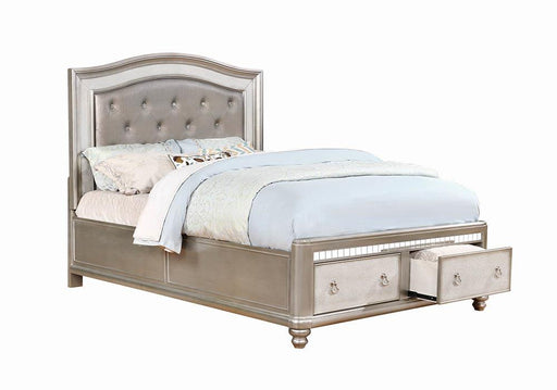 Bling Game Upholstered Storage Eastern King Bed Metallic Platinum - Premium Bed from Coaster Z2 Standard - Just $1478! Shop now at Furniture Wholesale Plus  We are the best furniture store in Nashville, Hendersonville, Goodlettsville, Madison, Antioch, Mount Juliet, Lebanon, Gallatin, Springfield, Murfreesboro, Franklin, Brentwood