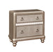 Bling Game 2-drawer Nightstand Metallic Platinum - Premium Nightstand from Coaster Z2 Standard - Just $440! Shop now at Furniture Wholesale Plus  We are the best furniture store in Nashville, Hendersonville, Goodlettsville, Madison, Antioch, Mount Juliet, Lebanon, Gallatin, Springfield, Murfreesboro, Franklin, Brentwood