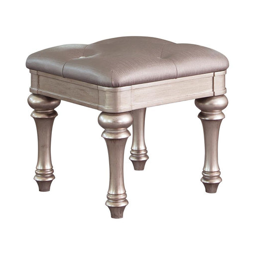 Bling Game Upholstered Vanity Stool Metallic Platinum - Premium Vanity Stool from Coaster Z2 Standard - Just $172! Shop now at Furniture Wholesale Plus  We are the best furniture store in Nashville, Hendersonville, Goodlettsville, Madison, Antioch, Mount Juliet, Lebanon, Gallatin, Springfield, Murfreesboro, Franklin, Brentwood