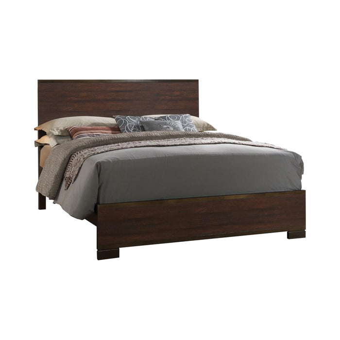 Edmonton Eastern King Panel Bed Rustic Tobacco - Premium Bed from Coaster Z2 Standard - Just $386! Shop now at Furniture Wholesale Plus  We are the best furniture store in Nashville, Hendersonville, Goodlettsville, Madison, Antioch, Mount Juliet, Lebanon, Gallatin, Springfield, Murfreesboro, Franklin, Brentwood