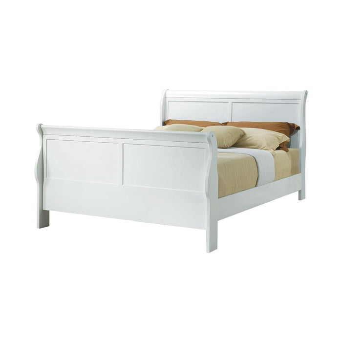 Louis Philippe Full Sleigh Panel Bed White - Premium Bed from Coaster Z2 Standard - Just $358! Shop now at Furniture Wholesale Plus  We are the best furniture store in Nashville, Hendersonville, Goodlettsville, Madison, Antioch, Mount Juliet, Lebanon, Gallatin, Springfield, Murfreesboro, Franklin, Brentwood