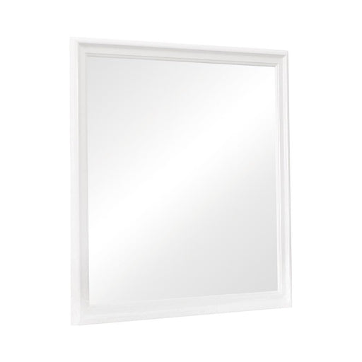 Louis Philippe Beveled Edge Square Dresser Mirror White - Premium Mirror from Coaster Z2 Standard - Just $92! Shop now at Furniture Wholesale Plus  We are the best furniture store in Nashville, Hendersonville, Goodlettsville, Madison, Antioch, Mount Juliet, Lebanon, Gallatin, Springfield, Murfreesboro, Franklin, Brentwood