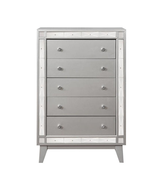 Leighton 5-drawer Chest Metallic Mercury - Premium Chest from Coaster Z2 Standard - Just $580! Shop now at Furniture Wholesale Plus  We are the best furniture store in Nashville, Hendersonville, Goodlettsville, Madison, Antioch, Mount Juliet, Lebanon, Gallatin, Springfield, Murfreesboro, Franklin, Brentwood