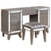 Leighton Vanity Desk and Stool Metallic Mercury - Premium Vanity Set from Coaster Z2 Standard - Just $830! Shop now at Furniture Wholesale Plus  We are the best furniture store in Nashville, Hendersonville, Goodlettsville, Madison, Antioch, Mount Juliet, Lebanon, Gallatin, Springfield, Murfreesboro, Franklin, Brentwood