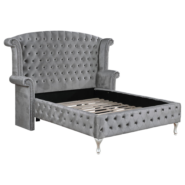 Deanna Eastern King Tufted Upholstered Bed Grey - Premium Bed from Coaster Z2 Standard - Just $1198! Shop now at Furniture Wholesale Plus  We are the best furniture store in Nashville, Hendersonville, Goodlettsville, Madison, Antioch, Mount Juliet, Lebanon, Gallatin, Springfield, Murfreesboro, Franklin, Brentwood