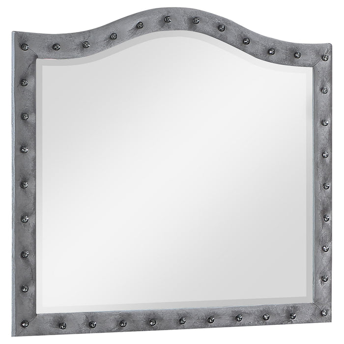 Deanna Button Tufted Dresser Mirror Grey - Premium Mirror from Coaster Z2 Standard - Just $184! Shop now at Furniture Wholesale Plus  We are the best furniture store in Nashville, Hendersonville, Goodlettsville, Madison, Antioch, Mount Juliet, Lebanon, Gallatin, Springfield, Murfreesboro, Franklin, Brentwood