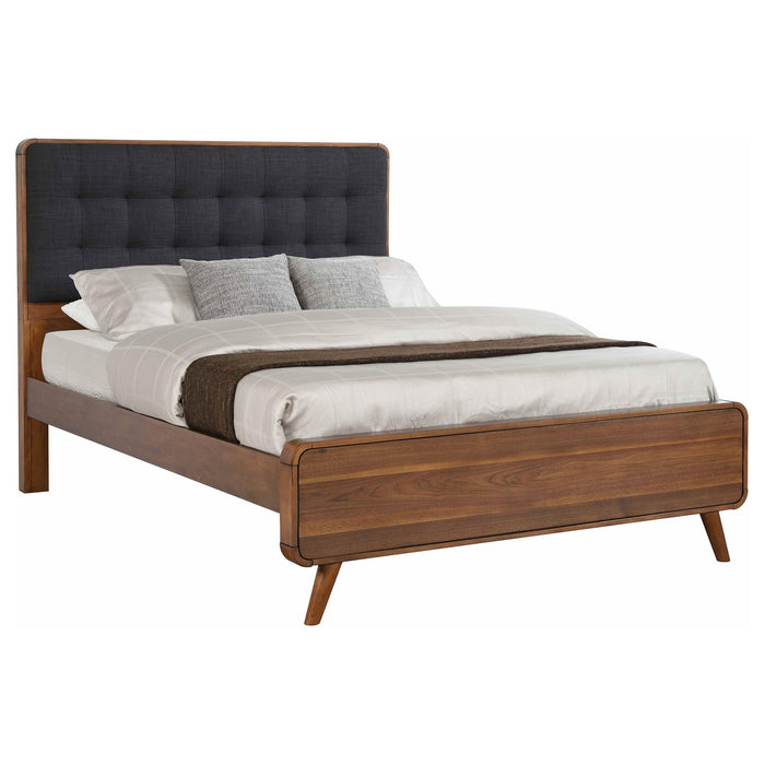 Robyn Eastern King Bed with Upholstered Headboard Dark Walnut - Premium Bed from Coaster Z2 Standard - Just $698! Shop now at Furniture Wholesale Plus  We are the best furniture store in Nashville, Hendersonville, Goodlettsville, Madison, Antioch, Mount Juliet, Lebanon, Gallatin, Springfield, Murfreesboro, Franklin, Brentwood