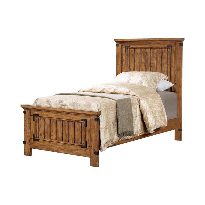 Brenner Twin Panel Bed Rustic Honey - Premium Bed from Coaster Z2 Standard - Just $278! Shop now at Furniture Wholesale Plus  We are the best furniture store in Nashville, Hendersonville, Goodlettsville, Madison, Antioch, Mount Juliet, Lebanon, Gallatin, Springfield, Murfreesboro, Franklin, Brentwood