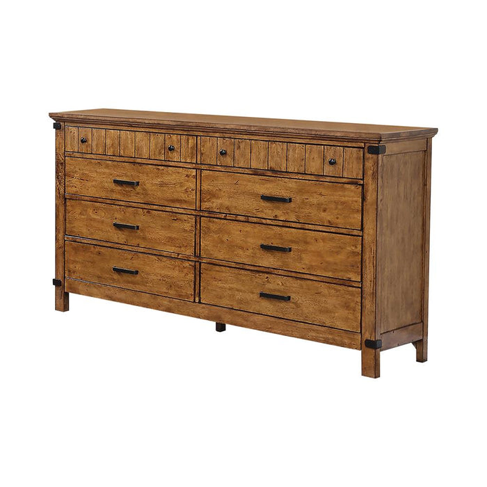 Brenner 8-drawer Dresser Rustic Honey - Premium Dresser from Coaster Z2 Standard - Just $620! Shop now at Furniture Wholesale Plus  We are the best furniture store in Nashville, Hendersonville, Goodlettsville, Madison, Antioch, Mount Juliet, Lebanon, Gallatin, Springfield, Murfreesboro, Franklin, Brentwood