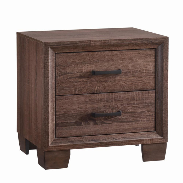 Brandon 2-drawer Nightstand Medium Warm Brown - Premium Nightstand from Coaster Z2 Standard - Just $148! Shop now at Furniture Wholesale Plus  We are the best furniture store in Nashville, Hendersonville, Goodlettsville, Madison, Antioch, Mount Juliet, Lebanon, Gallatin, Springfield, Murfreesboro, Franklin, Brentwood