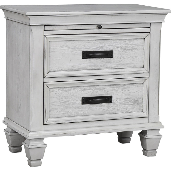 Franco 2-drawer Nightstand Antique White - Premium Nightstand from Coaster Z2 Standard - Just $316! Shop now at Furniture Wholesale Plus  We are the best furniture store in Nashville, Hendersonville, Goodlettsville, Madison, Antioch, Mount Juliet, Lebanon, Gallatin, Springfield, Murfreesboro, Franklin, Brentwood