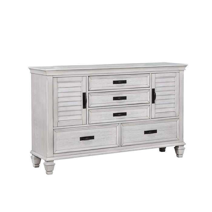 Franco 5-drawer Dresser Antique White - Premium Dresser from Coaster Z2 Standard - Just $924! Shop now at Furniture Wholesale Plus  We are the best furniture store in Nashville, Hendersonville, Goodlettsville, Madison, Antioch, Mount Juliet, Lebanon, Gallatin, Springfield, Murfreesboro, Franklin, Brentwood