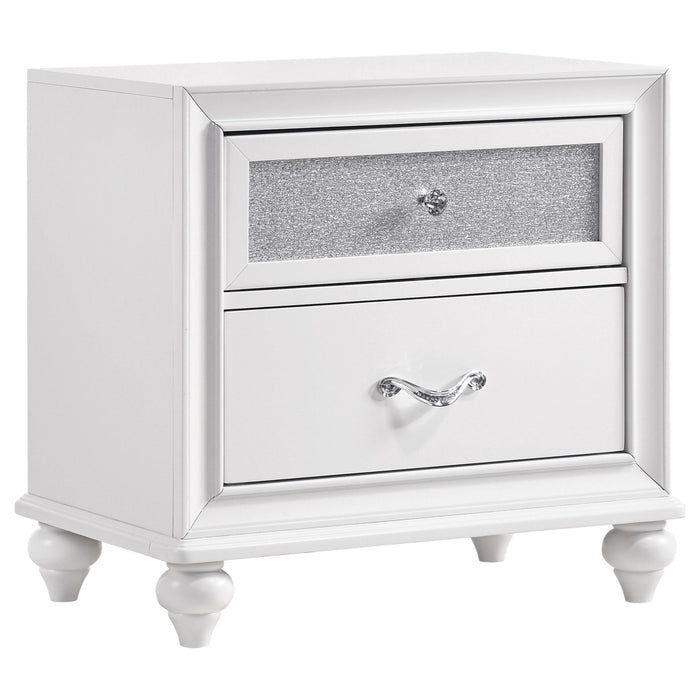 Barzini 2-drawer Nightstand White - Premium Nightstand from Coaster Z2 Standard - Just $228! Shop now at Furniture Wholesale Plus  We are the best furniture store in Nashville, Hendersonville, Goodlettsville, Madison, Antioch, Mount Juliet, Lebanon, Gallatin, Springfield, Murfreesboro, Franklin, Brentwood