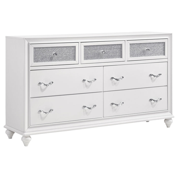 Barzini 7-drawer Dresser White - Premium Dresser from Coaster Z2 Standard - Just $604! Shop now at Furniture Wholesale Plus  We are the best furniture store in Nashville, Hendersonville, Goodlettsville, Madison, Antioch, Mount Juliet, Lebanon, Gallatin, Springfield, Murfreesboro, Franklin, Brentwood