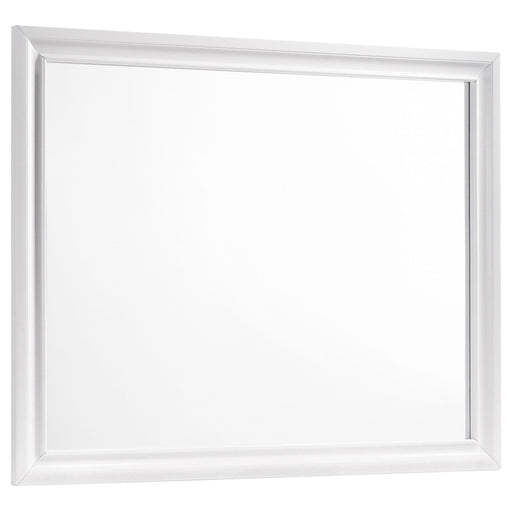 Barzini Rectangle Dresser Mirror White - Premium Mirror from Coaster Z2 Standard - Just $136! Shop now at Furniture Wholesale Plus  We are the best furniture store in Nashville, Hendersonville, Goodlettsville, Madison, Antioch, Mount Juliet, Lebanon, Gallatin, Springfield, Murfreesboro, Franklin, Brentwood