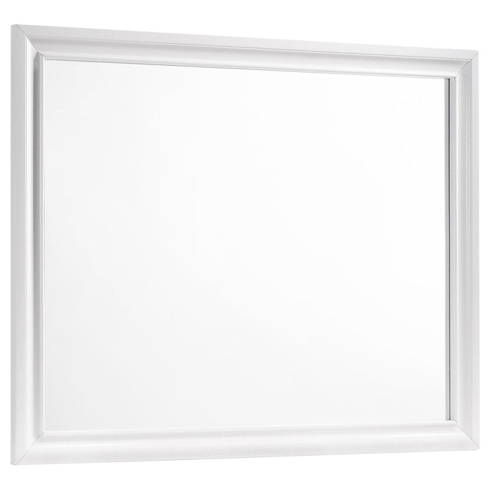 Barzini Rectangle Dresser Mirror White - Premium Mirror from Coaster Z2 Standard - Just $136! Shop now at Furniture Wholesale Plus  We are the best furniture store in Nashville, Hendersonville, Goodlettsville, Madison, Antioch, Mount Juliet, Lebanon, Gallatin, Springfield, Murfreesboro, Franklin, Brentwood