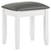 Barzini Upholstered Vanity Stool Metallic and White - Premium Vanity Stool from Coaster Z2 Standard - Just $88! Shop now at Furniture Wholesale Plus  We are the best furniture store in Nashville, Hendersonville, Goodlettsville, Madison, Antioch, Mount Juliet, Lebanon, Gallatin, Springfield, Murfreesboro, Franklin, Brentwood