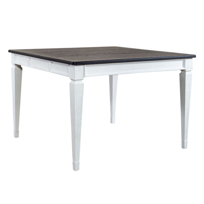 Allyson Park - 5 Piece Gathering Table Set - Wirebrushed White / Charcoal – 5 Piece Dining Room Sets by Liberty Furniture at Furniture Wholesale Plus , Nashville furniture store