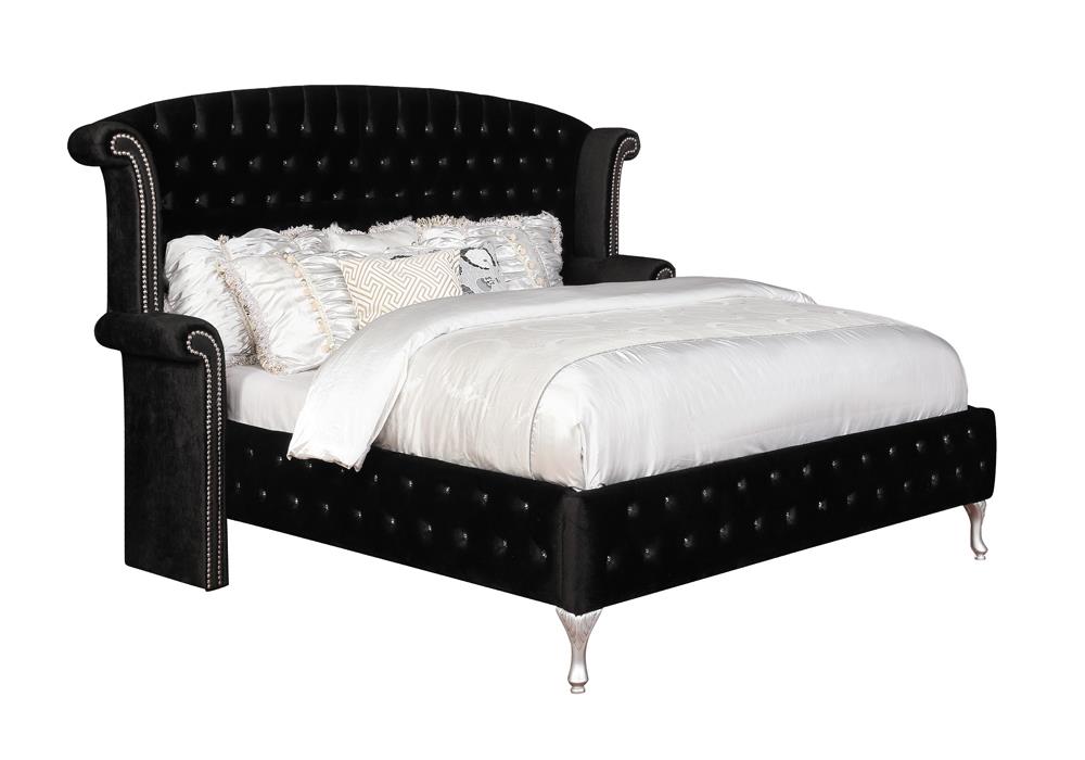 Deanna California King Tufted Upholstered Bed Black - Premium Bed from Coaster Z2 Standard - Just $1218! Shop now at Furniture Wholesale Plus  We are the best furniture store in Nashville, Hendersonville, Goodlettsville, Madison, Antioch, Mount Juliet, Lebanon, Gallatin, Springfield, Murfreesboro, Franklin, Brentwood