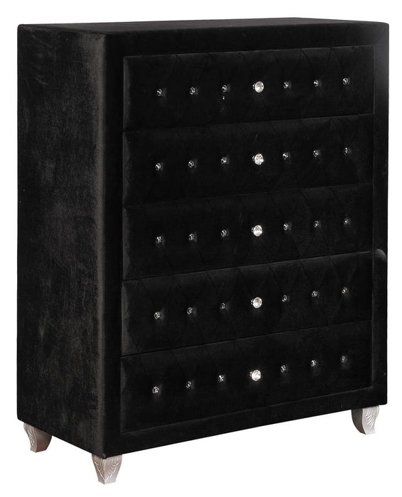 Deanna Deanna 5-drawer Rectangular Chest Black - Premium Chest from Coaster Z2 Standard - Just $600! Shop now at Furniture Wholesale Plus  We are the best furniture store in Nashville, Hendersonville, Goodlettsville, Madison, Antioch, Mount Juliet, Lebanon, Gallatin, Springfield, Murfreesboro, Franklin, Brentwood