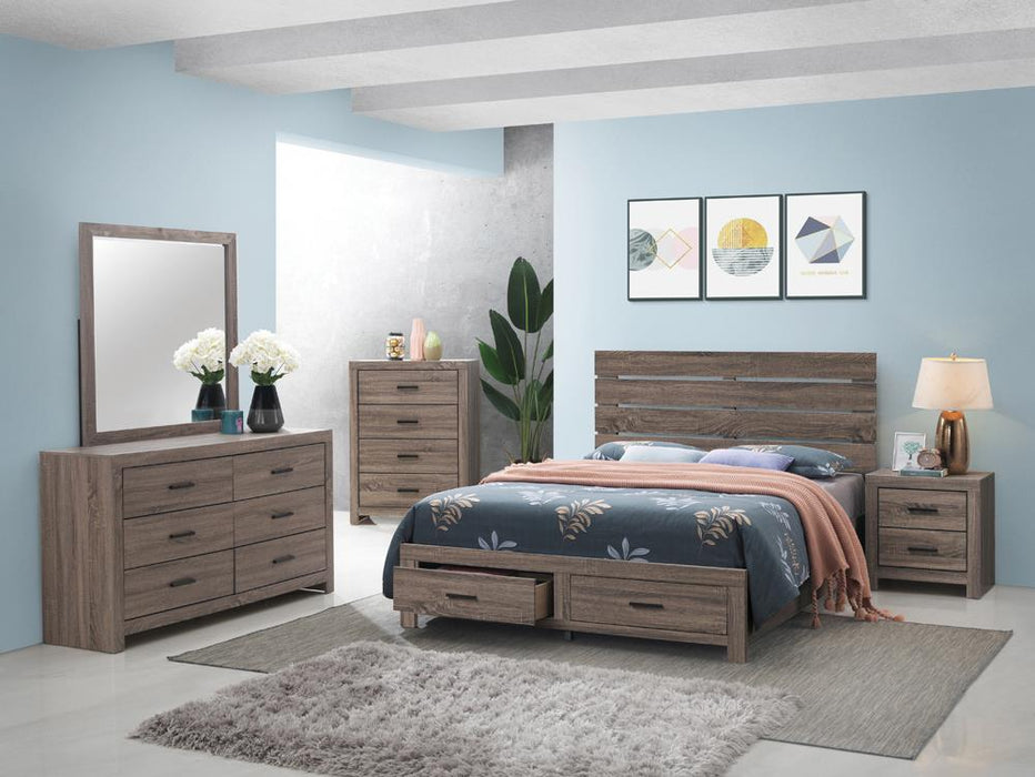 Brantford 4-piece Eastern King Storage Bedroom Set Barrel Oak - Premium Bedroom Set from Coaster Z2 Standard - Just $950! Shop now at Furniture Wholesale Plus  We are the best furniture store in Nashville, Hendersonville, Goodlettsville, Madison, Antioch, Mount Juliet, Lebanon, Gallatin, Springfield, Murfreesboro, Franklin, Brentwood