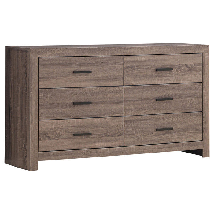 Brantford 6-drawer Dresser Barrel Oak - Premium Dresser from Coaster Z2 Standard - Just $388! Shop now at Furniture Wholesale Plus  We are the best furniture store in Nashville, Hendersonville, Goodlettsville, Madison, Antioch, Mount Juliet, Lebanon, Gallatin, Springfield, Murfreesboro, Franklin, Brentwood