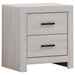 Brantford 2-drawer Nightstand Coastal White - Premium Nightstand from Coaster Z2 Standard - Just $124! Shop now at Furniture Wholesale Plus  We are the best furniture store in Nashville, Hendersonville, Goodlettsville, Madison, Antioch, Mount Juliet, Lebanon, Gallatin, Springfield, Murfreesboro, Franklin, Brentwood