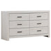 Brantford 6-drawer Dresser Coastal White - Premium Dresser from Coaster Z2 Standard - Just $388! Shop now at Furniture Wholesale Plus  We are the best furniture store in Nashville, Hendersonville, Goodlettsville, Madison, Antioch, Mount Juliet, Lebanon, Gallatin, Springfield, Murfreesboro, Franklin, Brentwood