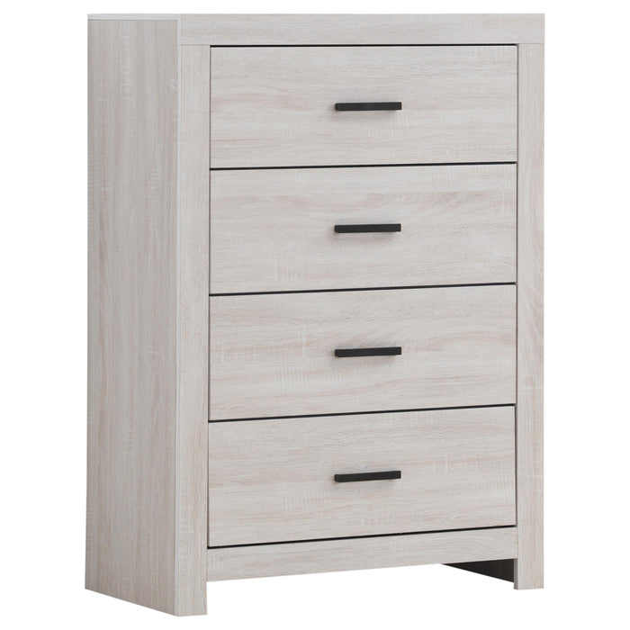 Brantford 4-drawer Chest Coastal White - Premium Chest from Coaster Z2 Standard - Just $288! Shop now at Furniture Wholesale Plus  We are the best furniture store in Nashville, Hendersonville, Goodlettsville, Madison, Antioch, Mount Juliet, Lebanon, Gallatin, Springfield, Murfreesboro, Franklin, Brentwood