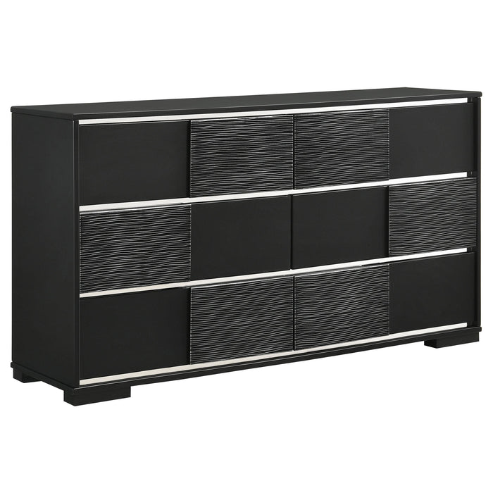 Blacktoft 6-drawer Dresser Black - Premium Dresser from Coaster Z2 Standard - Just $656! Shop now at Furniture Wholesale Plus  We are the best furniture store in Nashville, Hendersonville, Goodlettsville, Madison, Antioch, Mount Juliet, Lebanon, Gallatin, Springfield, Murfreesboro, Franklin, Brentwood